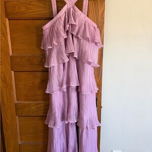 Petal & Pup Tiered Ruffle Dress - Dusty Mauve - worn once